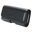 CELLET BRAND PREMIUM OMEGA LEATHER HORIZONTAL CASE POUCH (with 2 Optional Interchangeable Belt Clips) for MOTOROLA RIZR Z3, Active W450, Renew W233, VE240 / LG Glance VX7100, CF360 / Samsung Sway U650, Highlight T749, R410, U940 - RETAIL PACKAGING