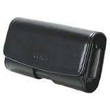 CELLET BRAND PREMIUM OMEGA LEATHER HORIZONTAL CASE POUCH (with 2 Optional Interchangeable Belt Clips) for MOTOROLA RIZR Z3, Active W450, Renew W233, VE240 / LG Glance VX7100, CF360 / Samsung Sway U650, Highlight T749, R410, U940 - RETAIL PACKAGING