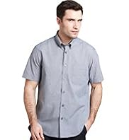 2" Longer Button-Down Collar Checked Shirt