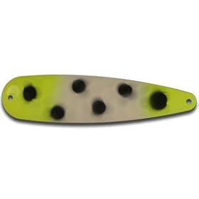 Warrior Lures Yellow Froggy Hot Glow standard or magnum fishing trolling spoon