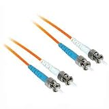 7m ST/ST Plenum-Rated Duplex 50/125 Multimode Fiber Patch Cable - Orange