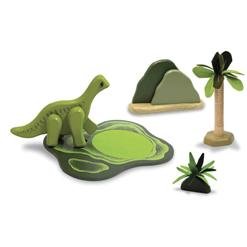 Childrens Toyshop  Toys : I'M TOYS WOODEN DINO SAVANNAH SET