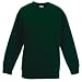 Fruit of the Loom Kids Set In Sweatshirt - Size: 9-11 - 32" Chest. Height 140cm. - Color: Bottle Green
