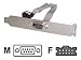 StarTech PLATE9M16 16in 9 Pin Serial Male to 10 Pin Motherboard Header Slot Plate