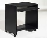 Home Styles 7060-034 Black-Mobile Computer Cart with Black Finish