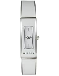 DKNY White Enamel Rectangle Bangle Womens watch #NY8761