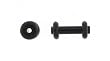 Black Acrylic Double Flare Flesh Tunnel - 10g - Sold as a Pair