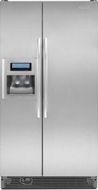 KitchenAid Architect Series II: KSCK23FVWH 23.1 cu. ft. Counter-Depth Side-by-Side Refrigerator with 4 Adjustable Spillproof Shelves, Humidity-Controlled Crispers, External Ice and Water Dispenser and ExtendFresh Temperature Management System: White