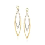 14kt Two-Tone Gold Earring Jackets