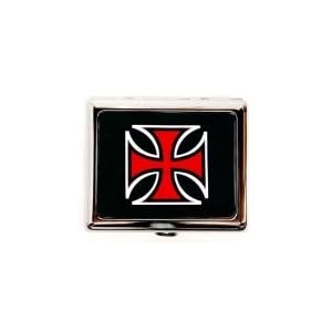 Outer Rebel Fashion Flasks and Smoking Accessories- Iron Cross Stainless Steel Cigarette ID Case...