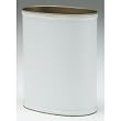 European Edition-Oval Metal Wastebasket White