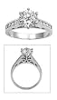 Sterling Silver Ring - Round Clear CZ - Prong Set - 10 mm x 3 mm, Sizes 4-13 Sterling Silver Ring - Round Clear CZ - Prong Set - 10 mm x 3 mm, Sizes 4-13
