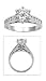 Sterling Silver Ring - Round Clear CZ - Prong Set - 10 mm x 3 mm, Sizes 4-13