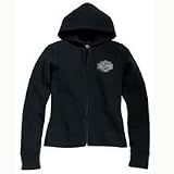 Harley-Davidson Women's Long Sleeve Hoodie in Black 99054-07VW
