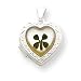 Jewelry : Sterling Silver MOP with 4 Leaf Clover 2-Frame Heart Locket