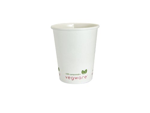 Vegware 8-Ounce Hot Cup, 50-count Packages (Pack of 2)