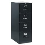HON 530 Series Four-Drawer, Full-Suspension File, Legal, 52h x25d, Black