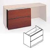 Two-Drawer Lateral File, Not Freestanding, Henna Cherry, 36w x 20d x 28h