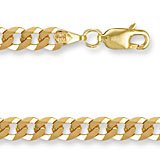 Image of Jewelco London 9ct Solid gold premium Curb chain Necklace . Click Here for Dimensions and Weights.