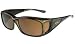 Fitovers Eyewear Sunglasses Razor / Frame: Olive Charcoal Lens: Polarvue Amber