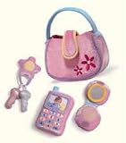 Bright Beginnings Pink Plush Baby Girl Purse/Playset