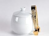 Gold Rose Pattern Sugar Tongs