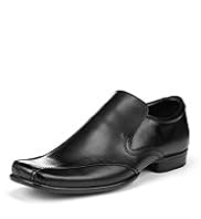 Leather Stitch Detail Slip-On Shoes
