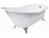 Cast Iron Clawfoot Tub - 67-inch Slipper with No Faucet Drillings - Elizabethan Classics
