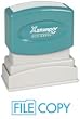 Xstamper 1821 Title Message Stamp, FILE COPY, Pre-Inked/Re-Inkable, Light Blue