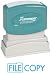 Xstamper 1821 Title Message Stamp, FILE COPY, Pre-Inked/Re-Inkable, Light Blue