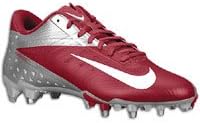 Nike Vapor Talon Elite Low Men's Molded Football Cleats (12, Crimson/White-Chrome)