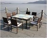 Casanova Collection - 9 Piece Casanova Wicker Rattan Outdoor Dining Set