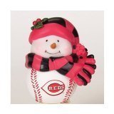 Cincinnati Reds 2.75" Musical Light Up Snowman Christmas Ornament - MLB Baseball