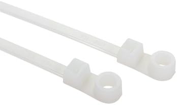 SCREW MOUNT TIE/White, 8.5" long, 50 lb strength.