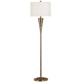 Click here to buy Hunter Lighting Accolade One-Light Floor Lamp, Antique Brass with Off-White Drum Shade #03481 by  Hunter .