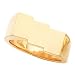14K Yellow Gold Men's Signet Ring With Brush Finished Top
