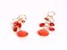 MELISSA JOY MANNING - 14k Gold Dangle Earrings With Fire Opal, Agate and Carnelian Stones