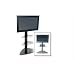 Peerless  SGLB01 Universal Floor Stand with Clear Glass Shelf for 32"-50" Displays  - Black