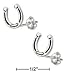 Sterling Silver Mini Horseshoe Earrings on Posts