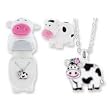 DM Merchandising Crystal Cow Necklace in Figural Gift Box