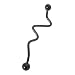 Black Titanium Industrial Barbell Spiral Design