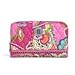 Vera Bradley Womens Turn Lock Wallet Pink Swirls One Size
