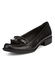 Footglove™ Fashion Leather Wide Fit Tassel Loafers