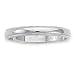 Palladium 3mm Domed Milgrain Comfort Fit Wedding Band Ring (Sizes 4 to 8). BENCHMARK