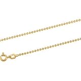 14K Yellow Gold Solid Bead Chain - 7 inches