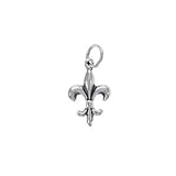 Sterling Silver Cast Charm Fleur-De-Lis 16 X 12mm