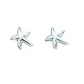 sterling silver starfish stud earrings
