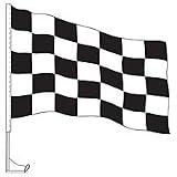 Car Flag with Window Clip - Checkered (QTY:5)