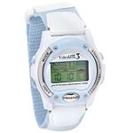 Vibralite 3 Vibration Watch with Velcro Band - Light Blue/White