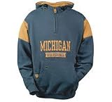 Michigan Wolverines Quarter Zip Hooded Fleece